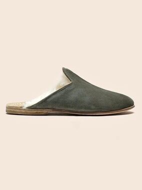 Sabah Shearling Lined Suede Baba Mules